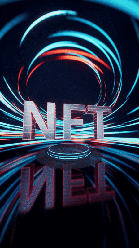 NFT与流光特效背景3D渲染图片下载