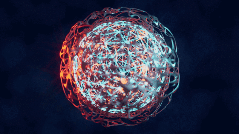 球状有机体结构3D渲染图片下载