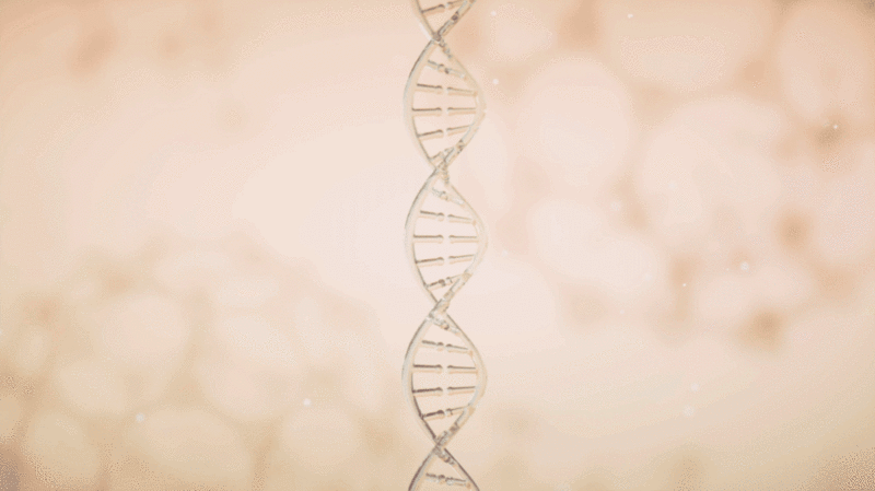 金色DNA螺旋结构3D渲染插画下载