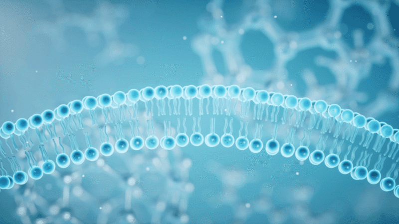 细胞膜与吸收的分子3D渲染图片下载