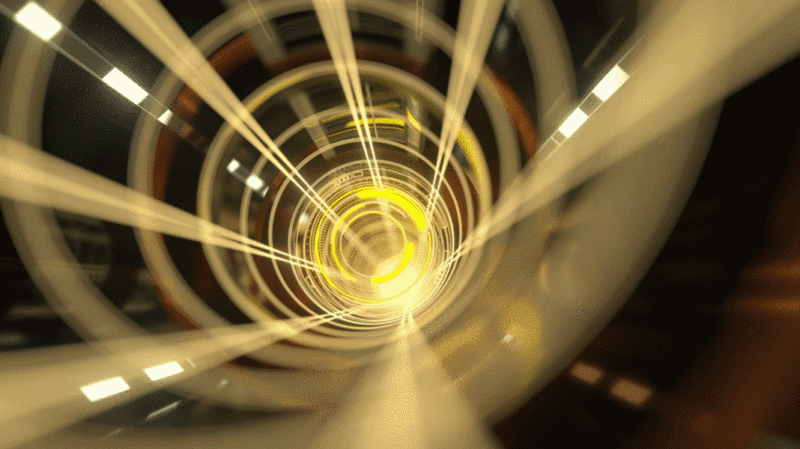 科技感发光HUD隧道3D渲染图片下载