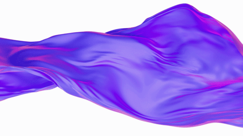 流动的紫色布料带3D渲染插画下载