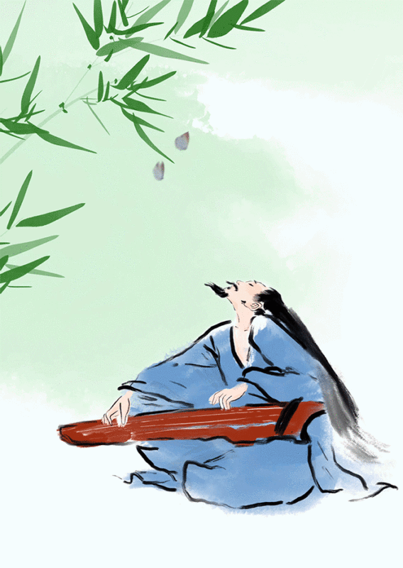 诗人屈原楚国人清新自然高雅艺术水墨动画视频图片下载