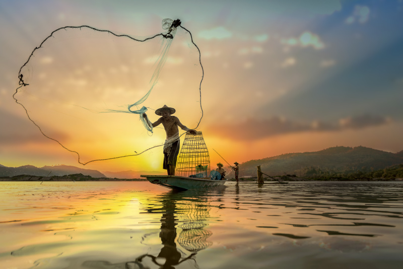 亚洲的渔民图片下载