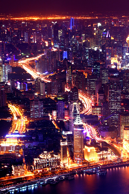上海城市建筑夜景图片下载