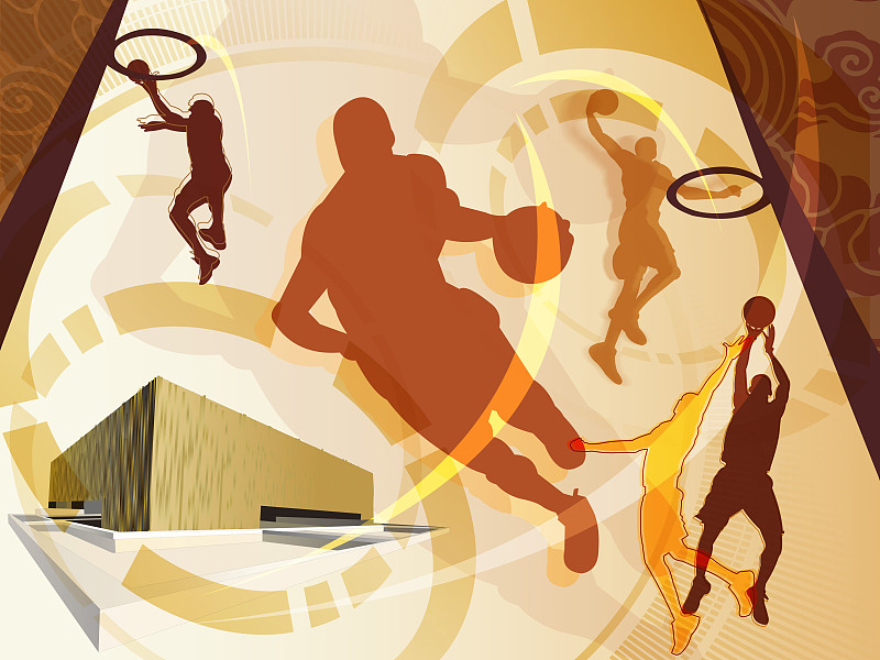 篮球运动合成片图片下载