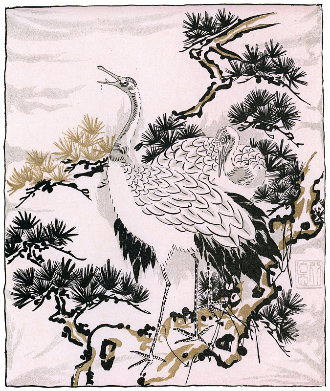 日本艺术-一只鹤的图片图片下载