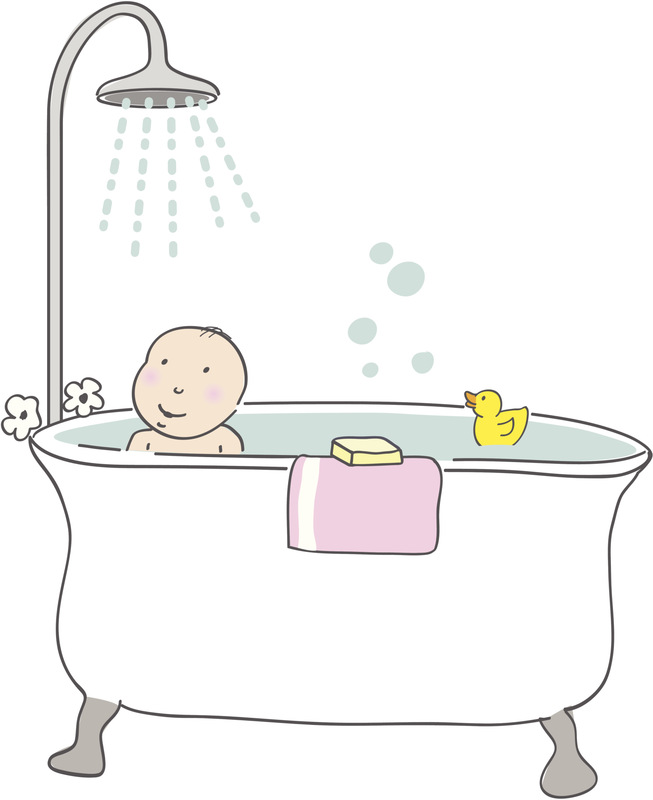 婴儿洗澡图片下载