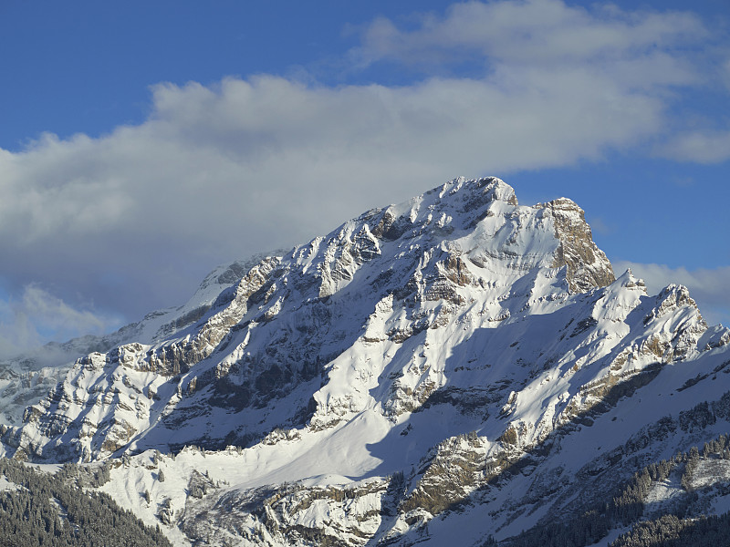 阿尔卑斯山的雪山图片下载