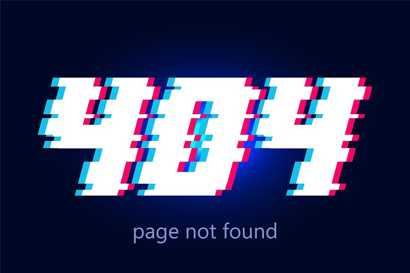 数字404故障在一个黑暗的背景徽章符号字符不存在的网页在一个网络矢量图像下载