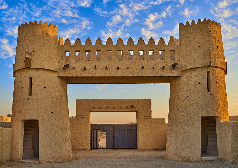 电影城传统阿拉伯村庄Ras Brouq保留齐克雷特卡塔尔图片下载