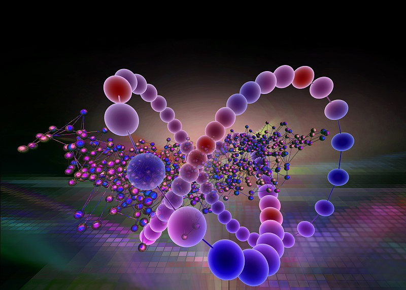 分子宇宙，抽象的科学背景图片下载