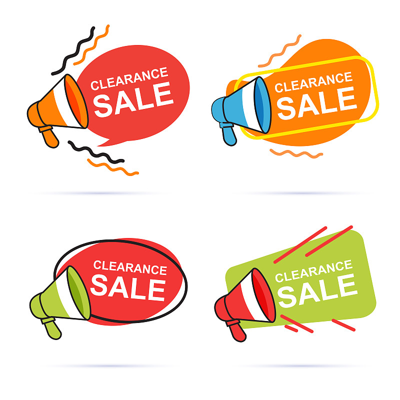 Collection of clearance sale banner design图片素材