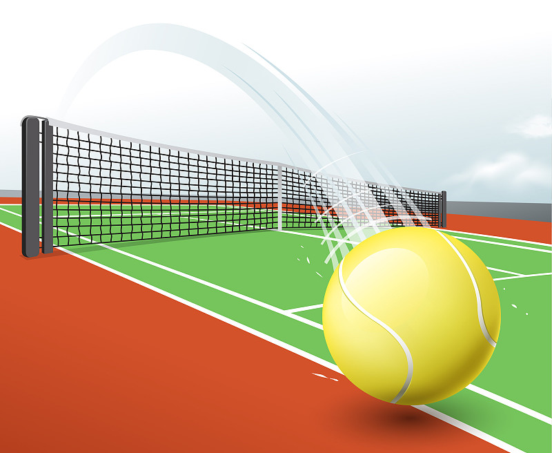 tennis ball scoring图片素材