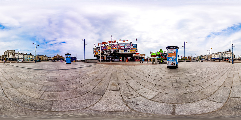 360全景照片的大不列颠码头在大雅茅斯，诺福克摄影图片下载