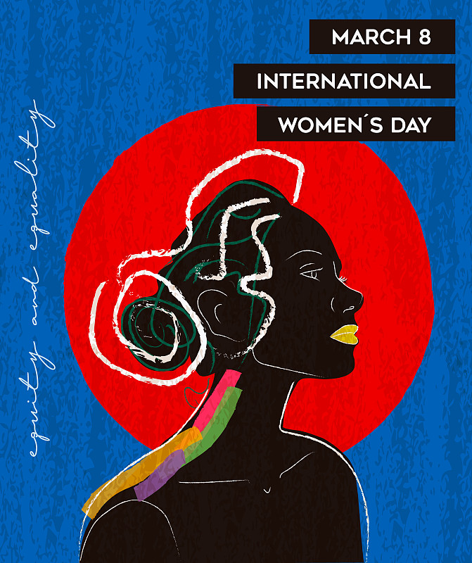 国际妇女节剪影女海报插图图片下载