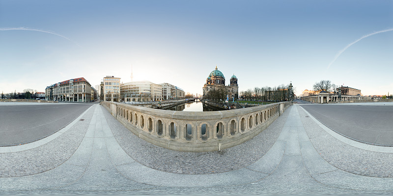 柏林大教堂和博物馆岛360°全景图片下载