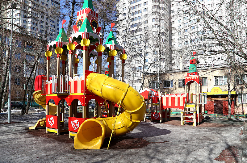 俄罗斯莫斯科的新儿童游乐场图片下载