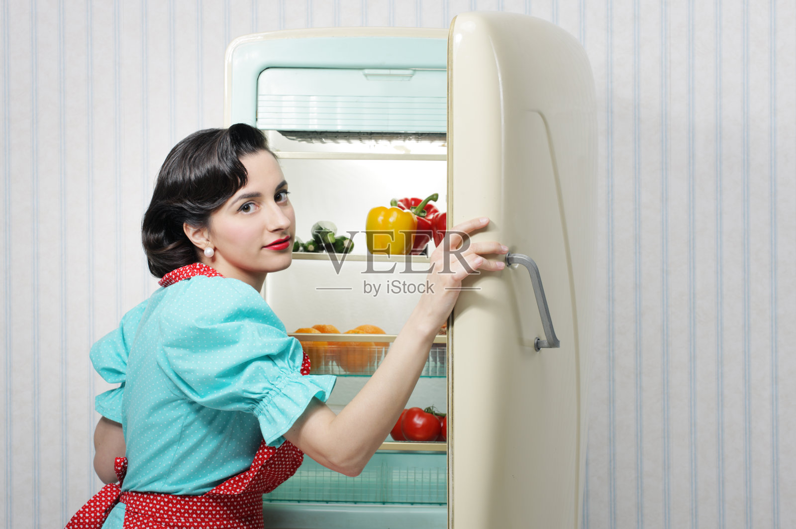 六十年代冰箱广告照片摄影图片