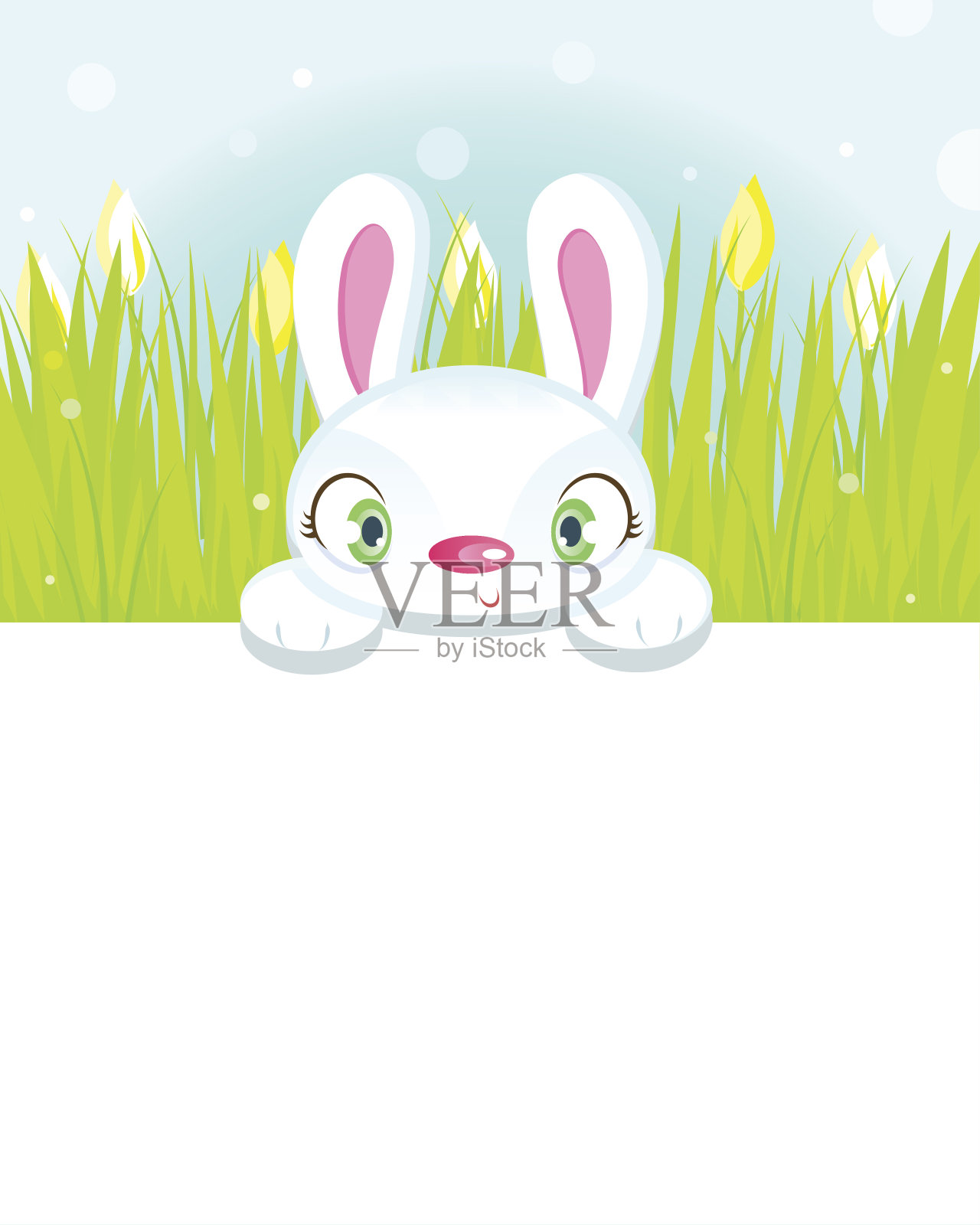 可爱的兔子插画图片素材