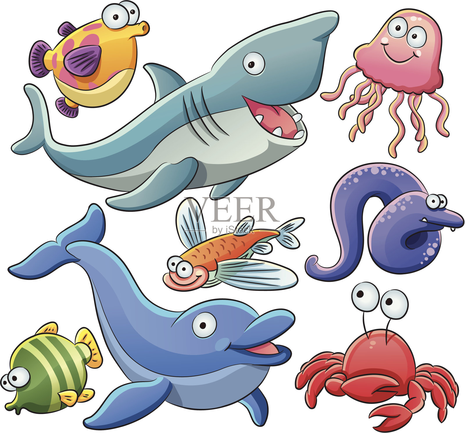 海洋动物系列插画图片素材