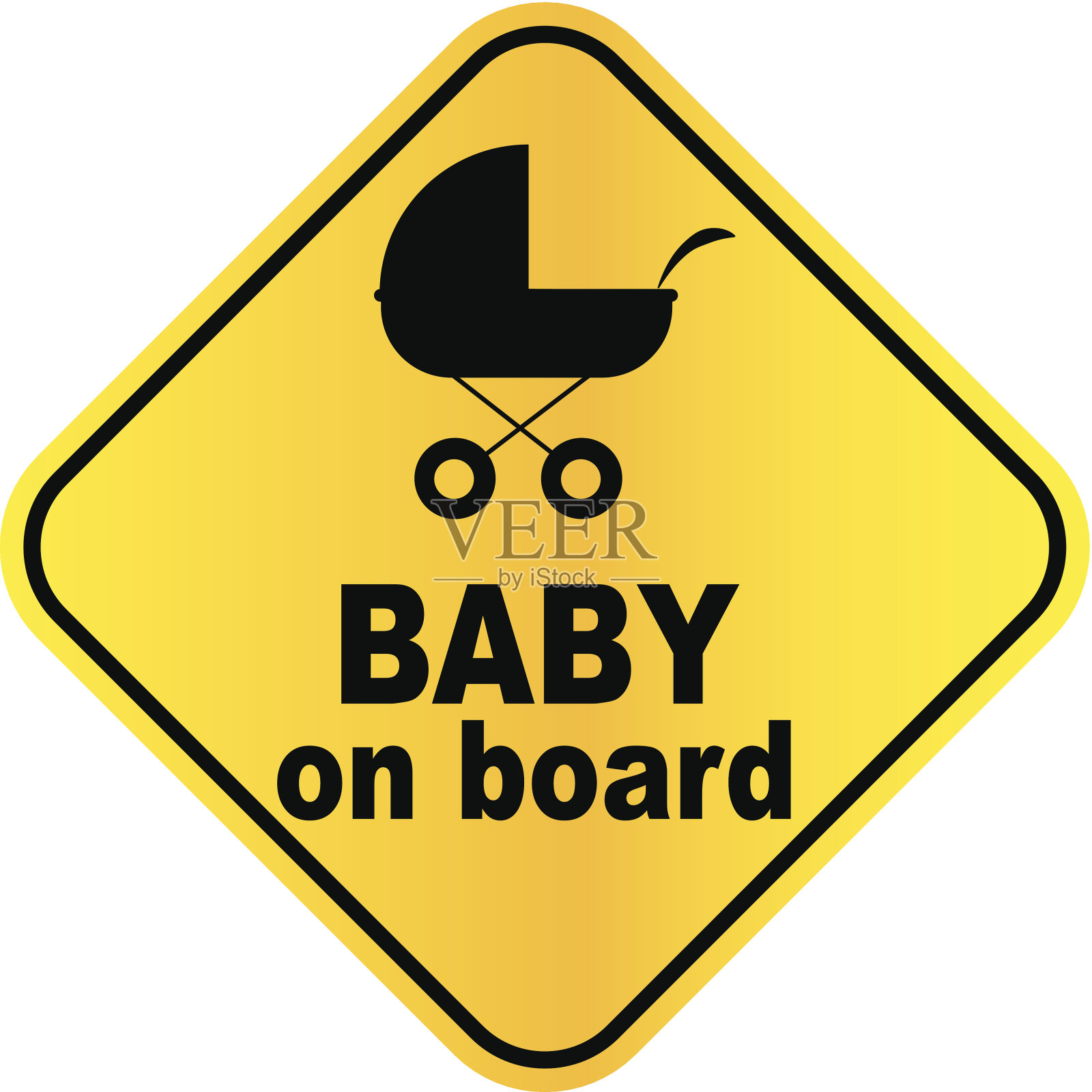 婴儿在船上符号矢量插图插画图片素材