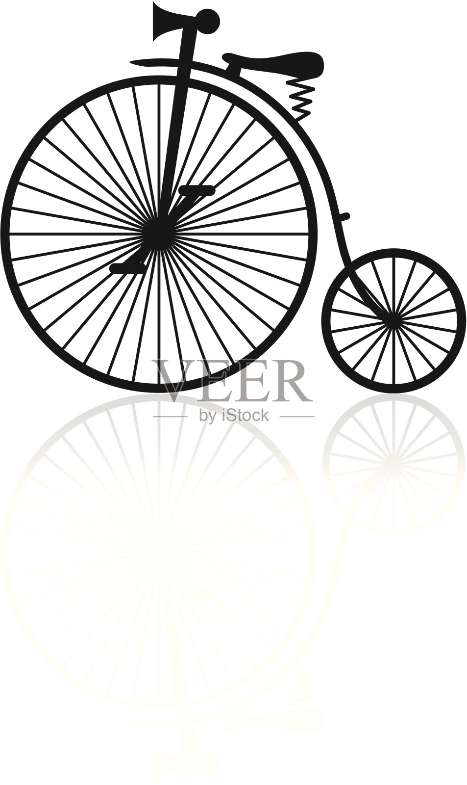高轮自行车插画图片素材