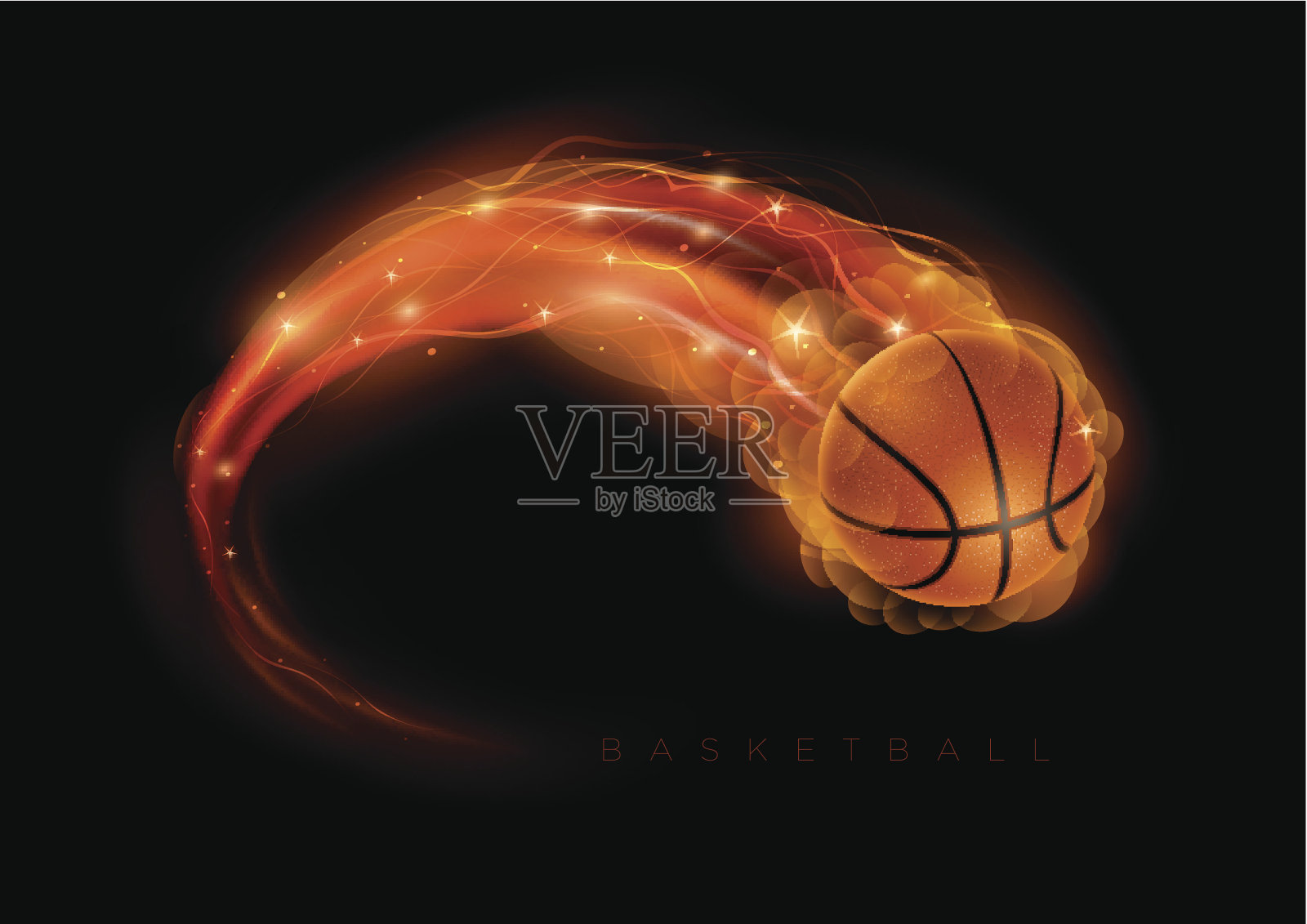 篮球彗星插画图片素材