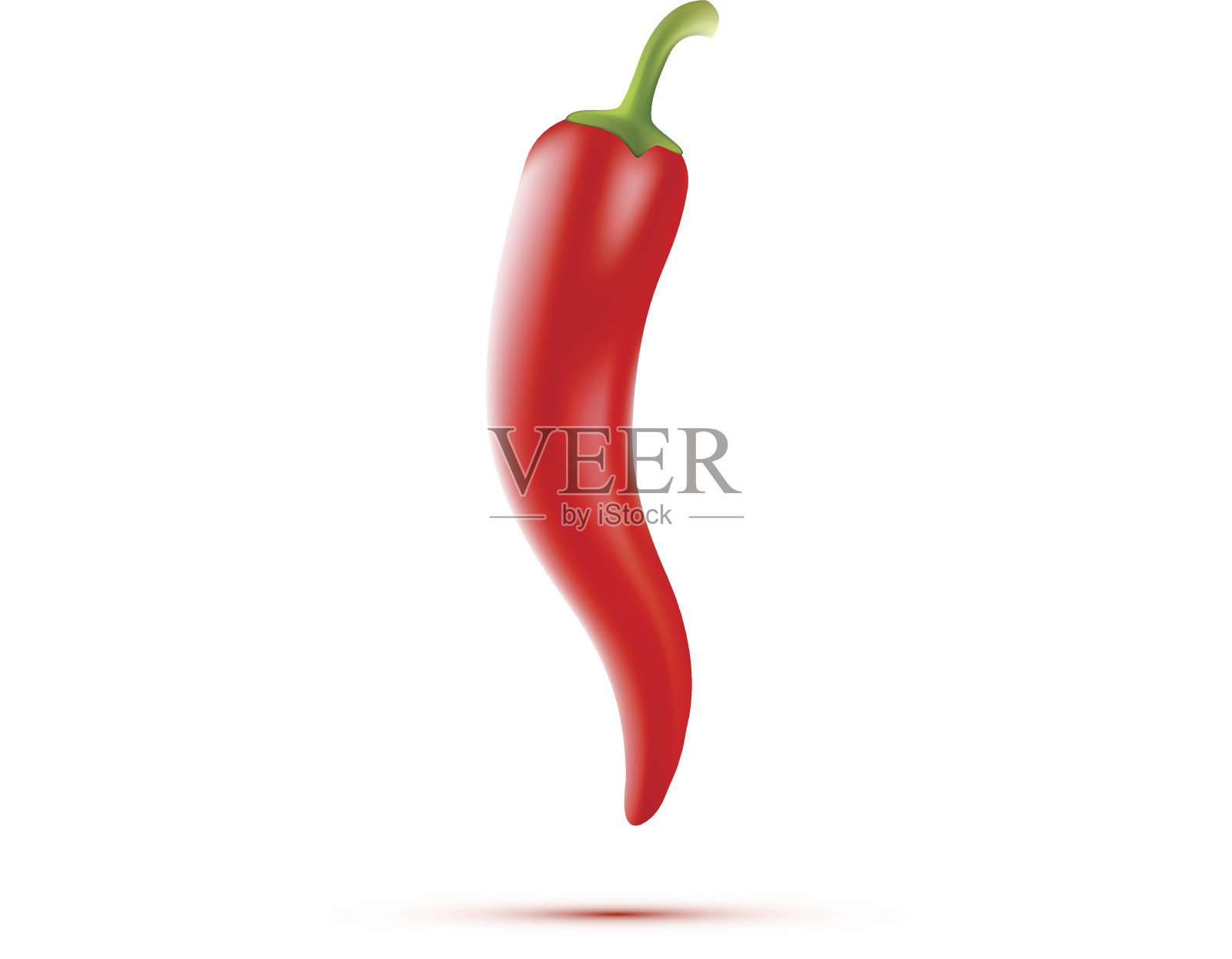 辣椒孤立在白色背景。向量插画图片素材