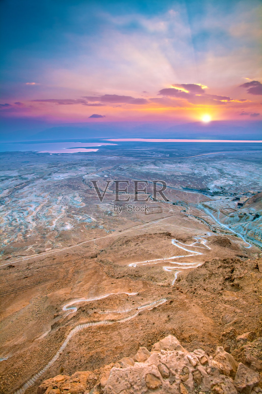 死海的黎明照片摄影图片