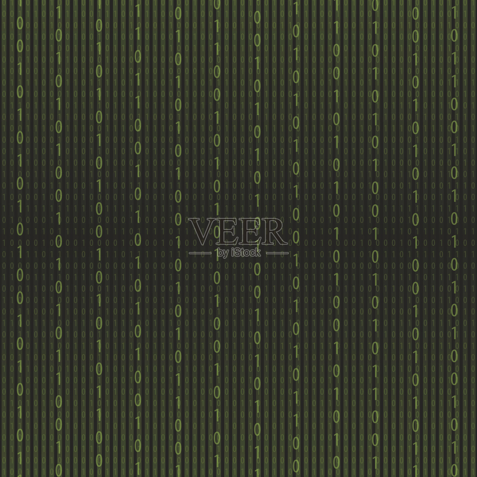 摘要绿色矩阵背景。二进制计算机代码。编码插画图片素材