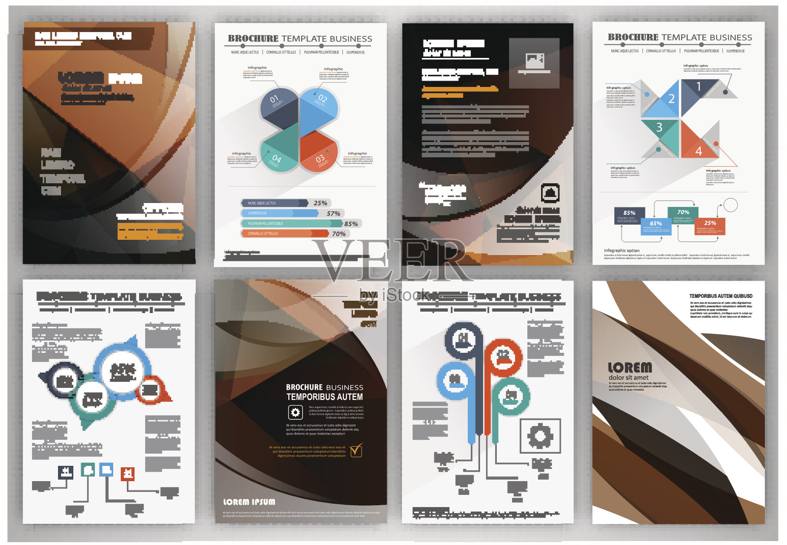 商业手册模板和信息图设计模板素材