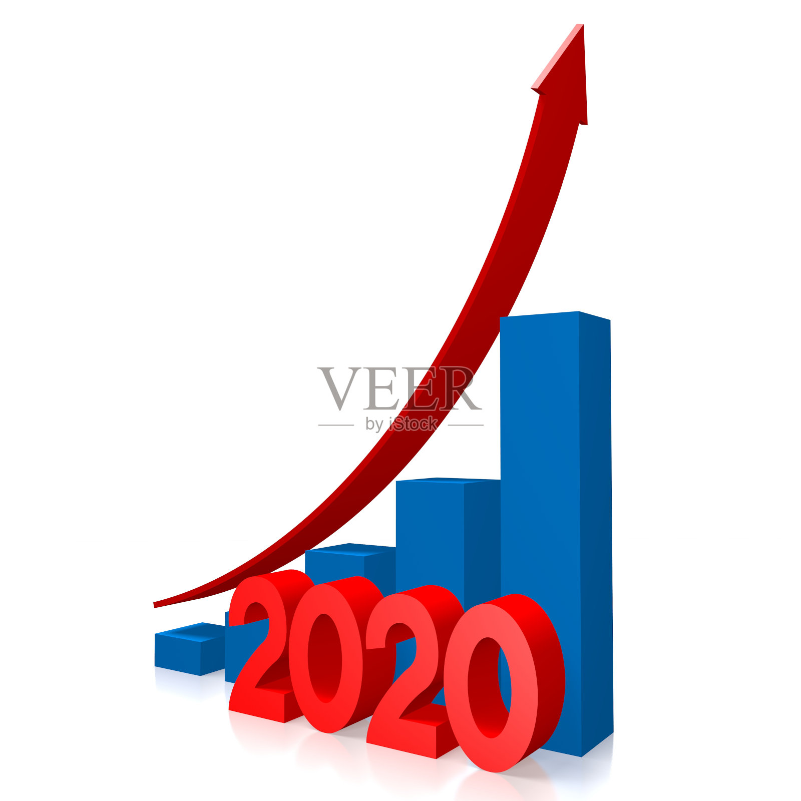 3D增长图- 2020年设计元素图片