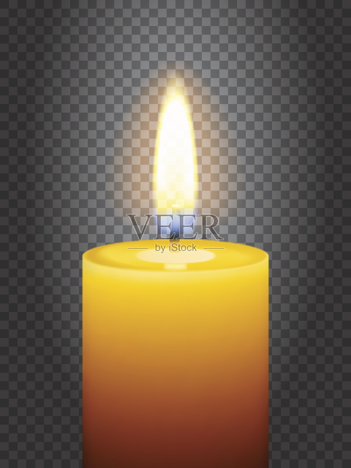 现实的燃烧的蜡烛设计元素图片