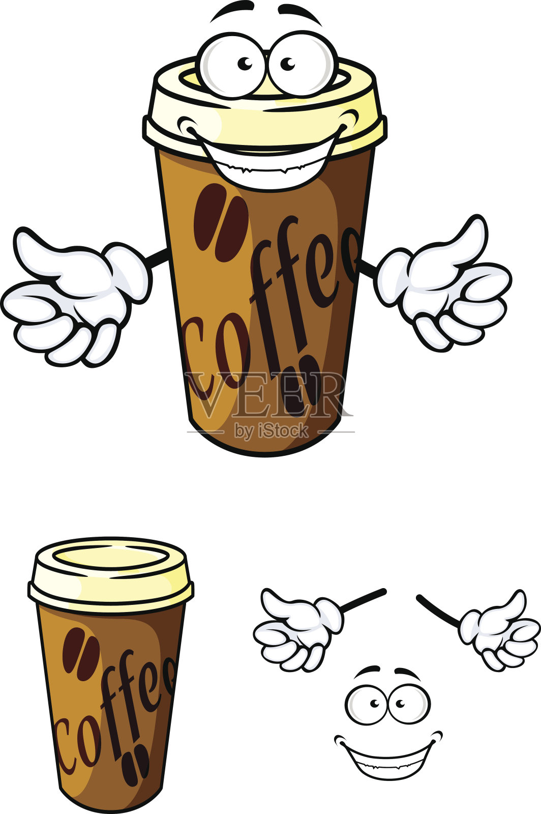 外卖咖啡插画图片素材