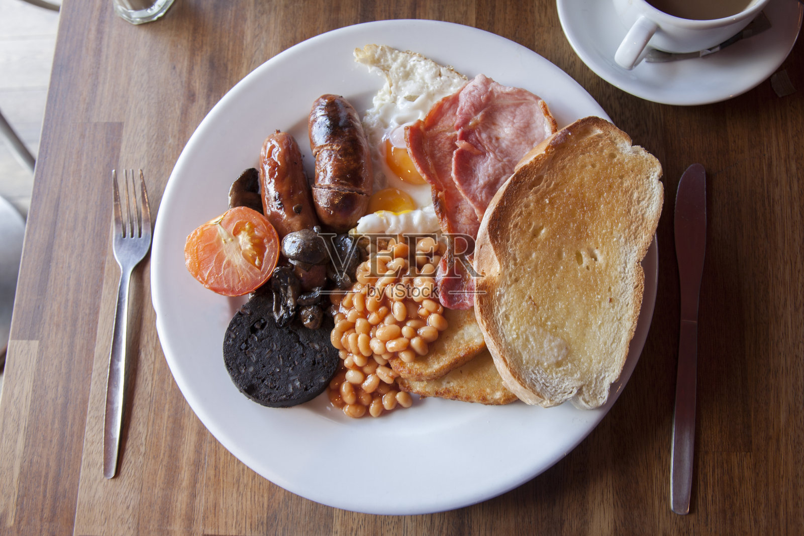 典型的英式早餐照片摄影图片