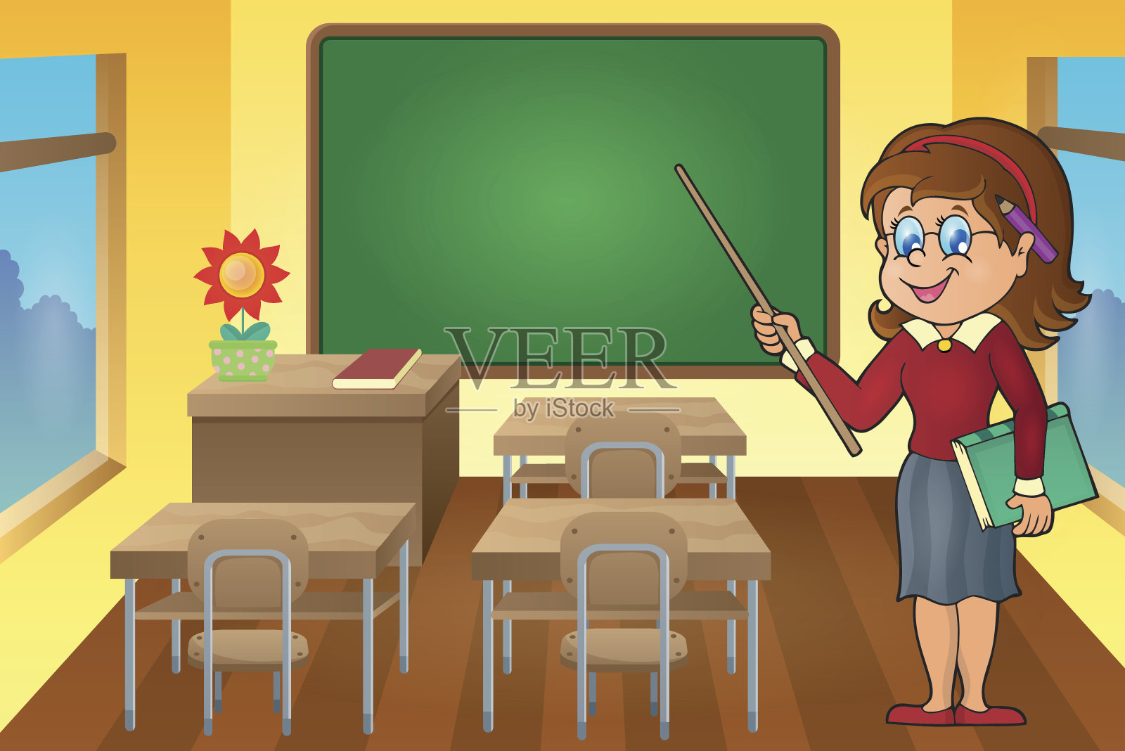 女教师主题形象6插画图片素材