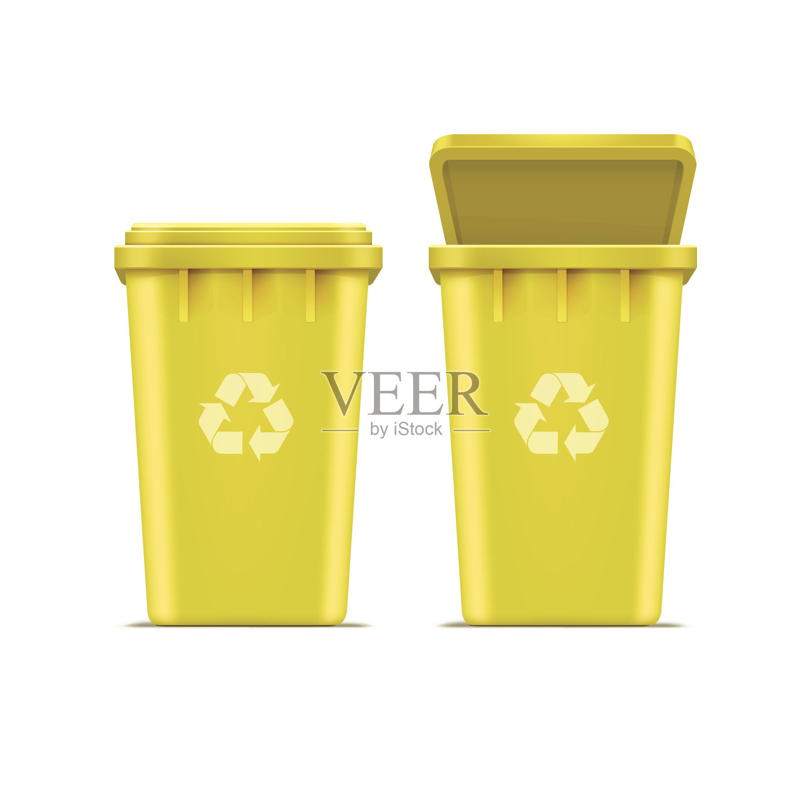 矢量回收站的垃圾和垃圾隔离的背景设计元素图片