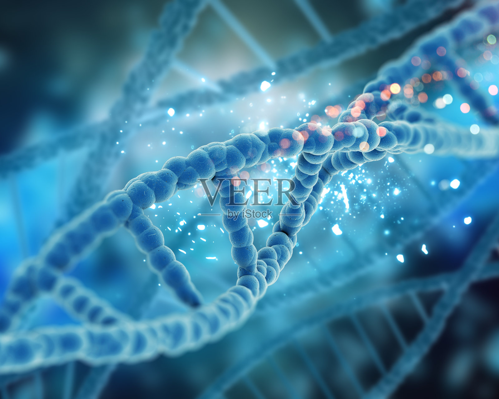 医学DNA背景的3D渲染照片摄影图片