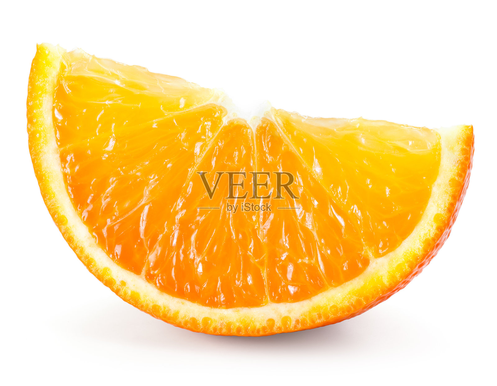 橙色水果。切片孤立于白色照片摄影图片