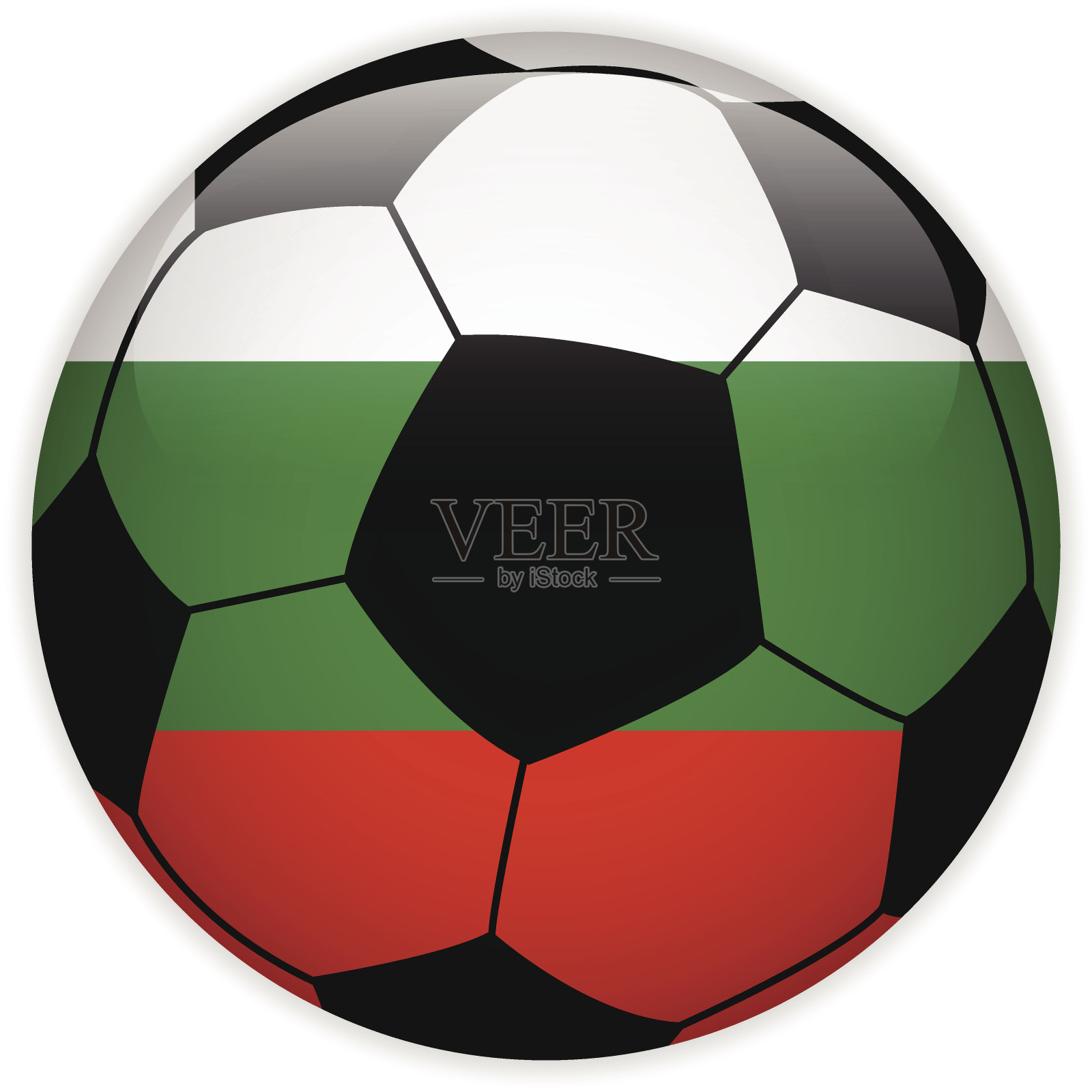 带有足球背景的保加利亚国旗插画图片素材