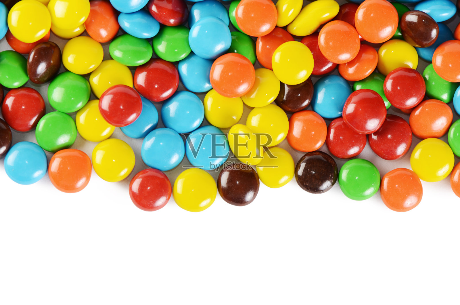 一堆彩色巧克力糖果的特写照片摄影图片