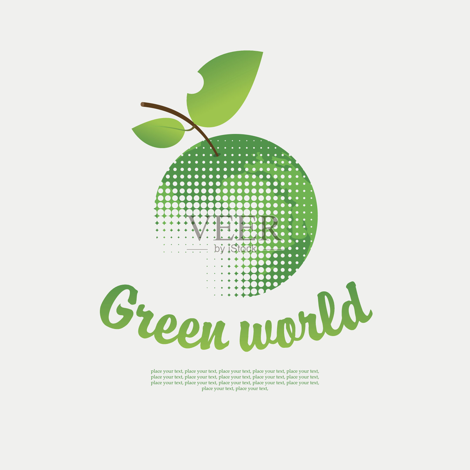 绿色世界插画图片素材