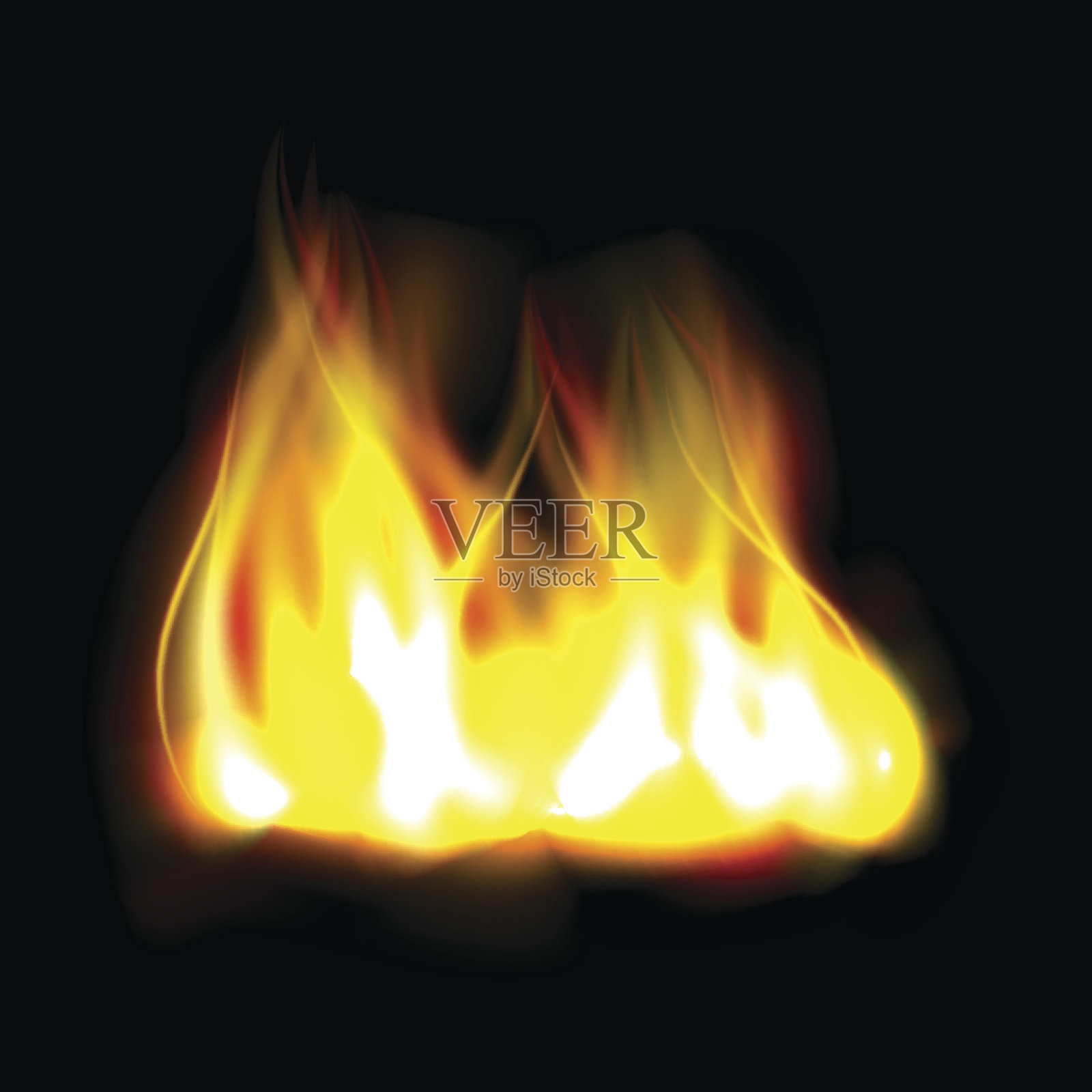 现实的火灾火焰设计元素图片