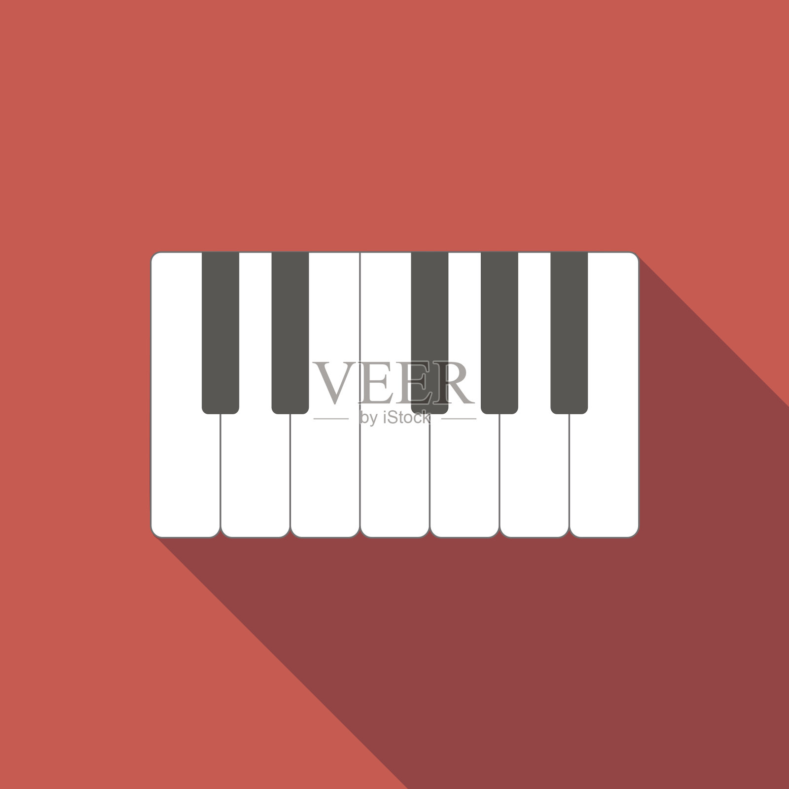 钢琴键图标设计元素图片
