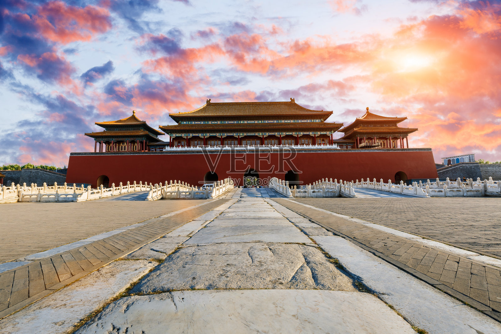 中国北京紫禁城的古代皇家宫殿照片摄影图片