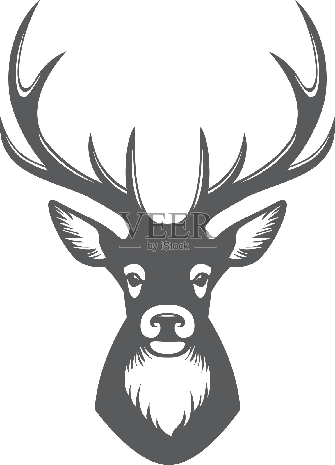 鹿头插图插画图片素材