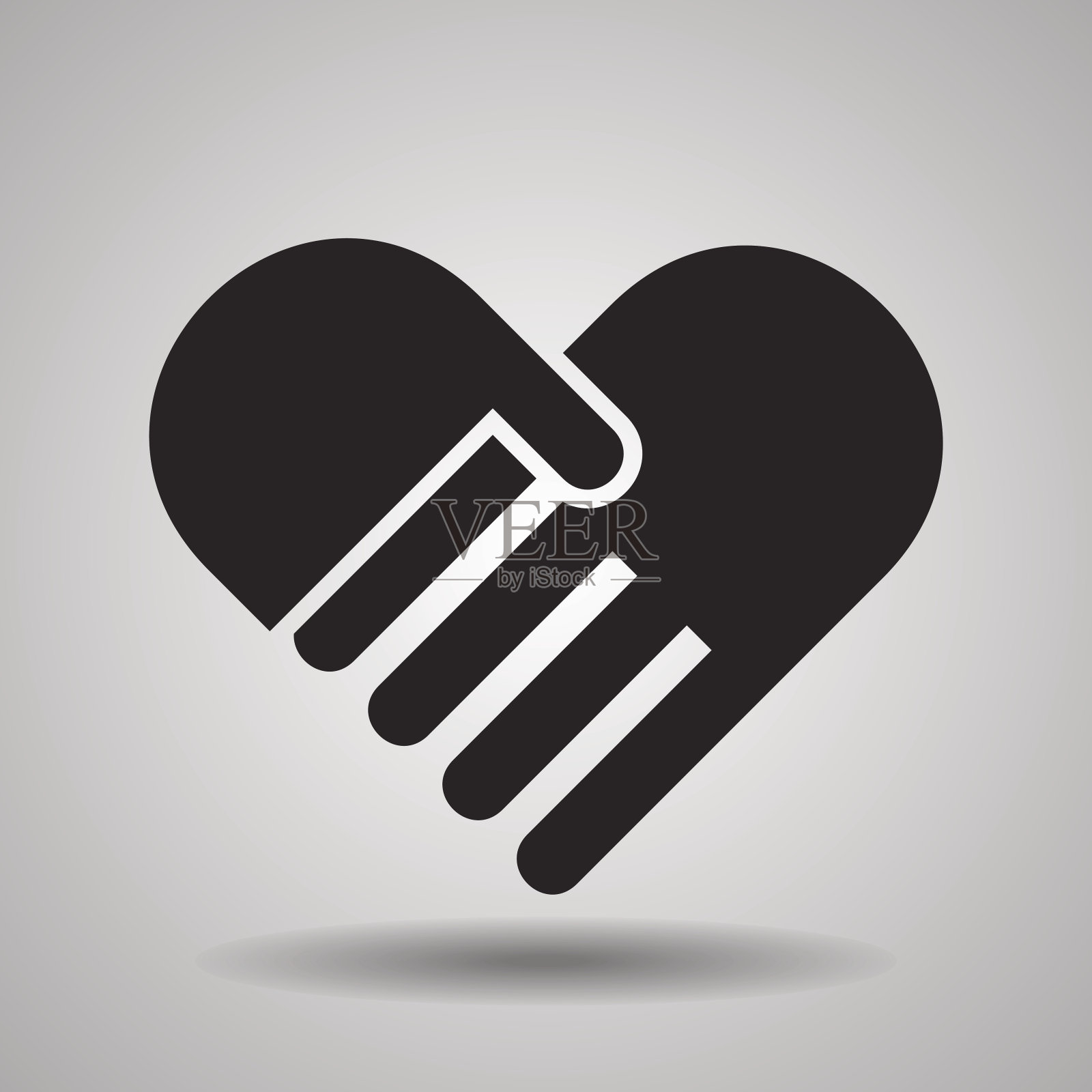 慈善和爱，握手的图标插画图片素材