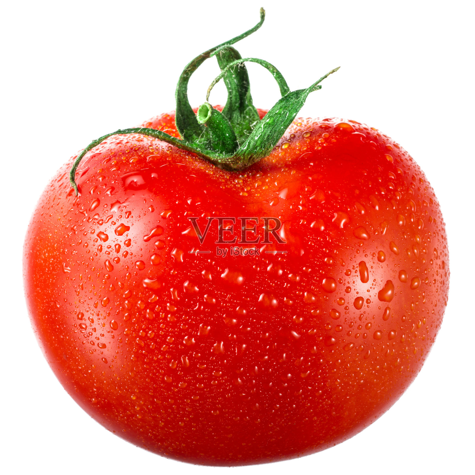 白色背景上孤立的番茄滴照片摄影图片