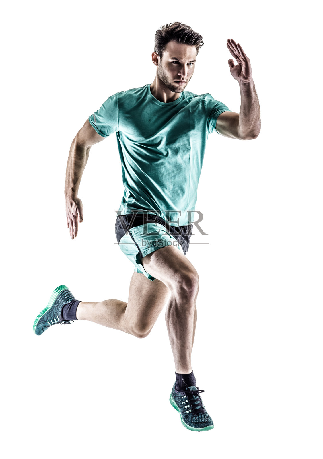 男人跑步，慢跑，孤立地跑步照片摄影图片